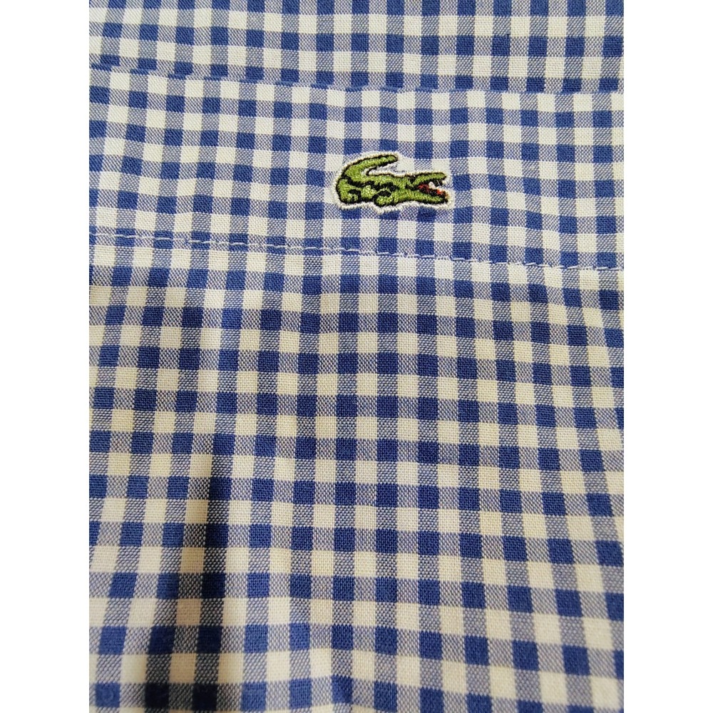 Lacoste Mens Shirt Regular Fit Long Sleeve Casual 38 Cotton Made In France